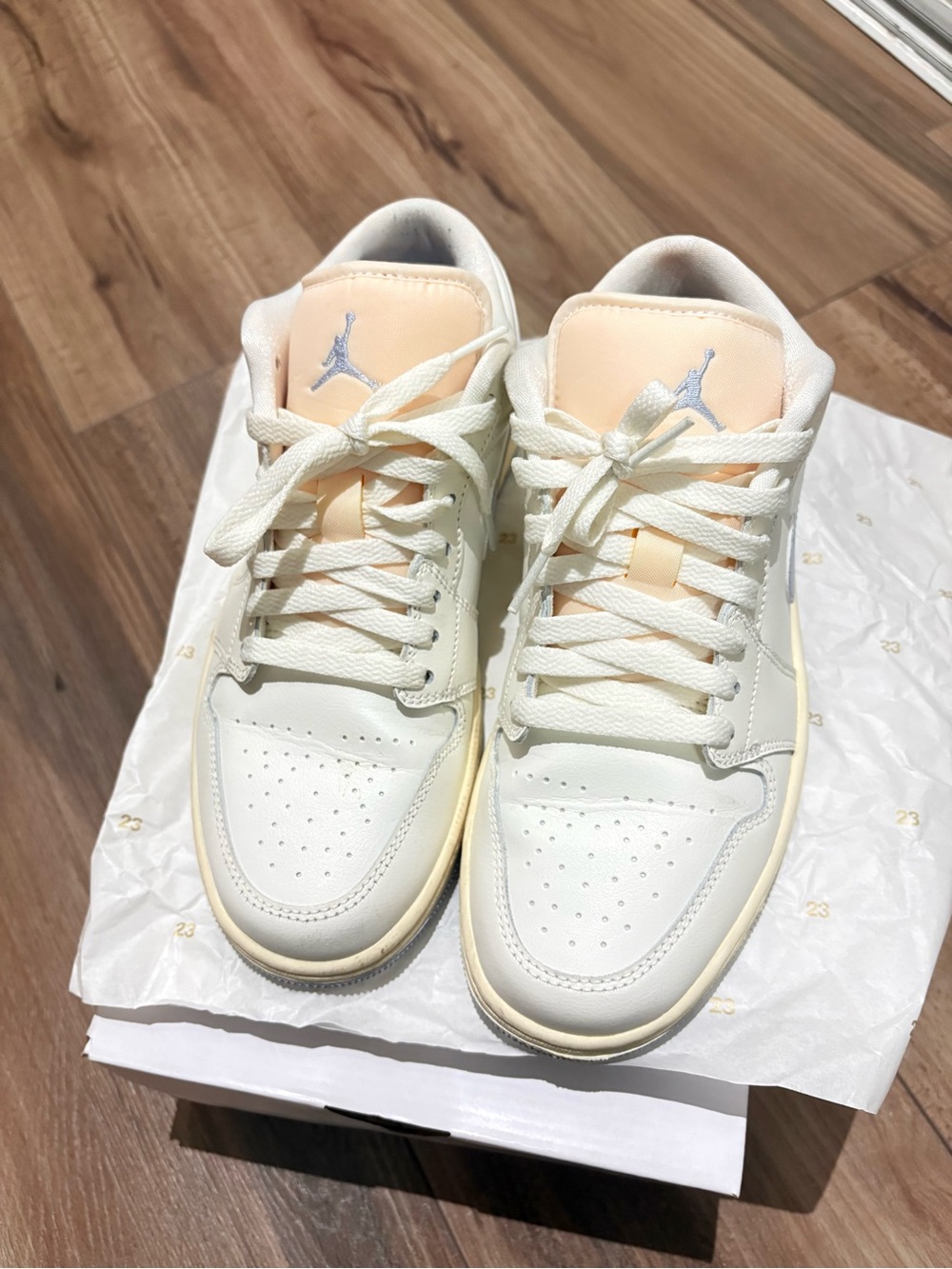 Jordan Women’s Air Jordan 1 Low-Top Sneakers in Cream